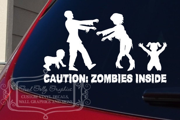 Zombie family decal