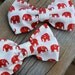 Yellow Elephant Mens Bow tie - clip on