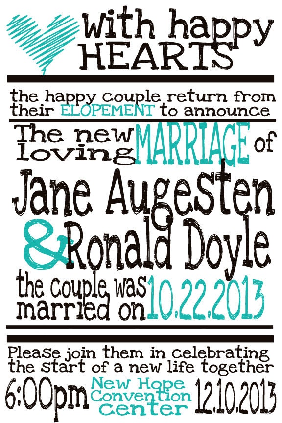 Elopement Announcement PDF