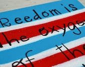 Freedom Quote on 8x8 Canvas Panel