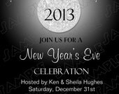 New Years Eve party disco ball custom you print digital card by delightfulprints Il_170x135