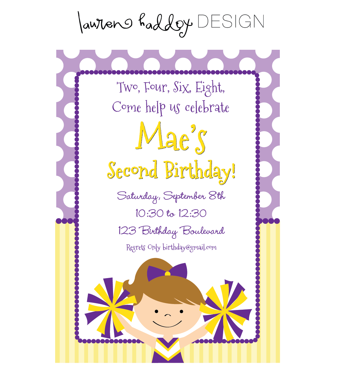 DIY, Cheerleader Birthday INVITATION Il_570xn