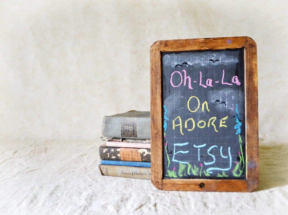 French Slate Chalkboard Childs Chalk board Blackboard