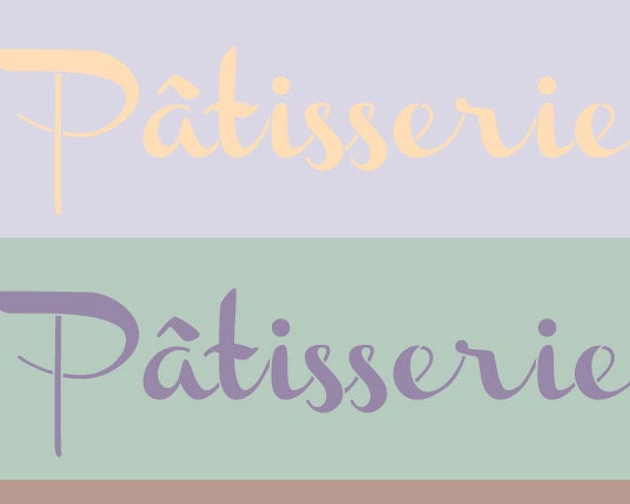Wall Art Stencil- Patisserie Typography Stencil for French Wall Decor From Our Typography Stencil Collection