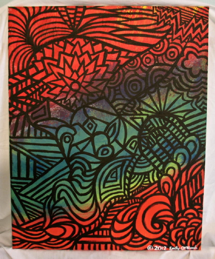 Original Acrylic Abstract Painting on Canvas