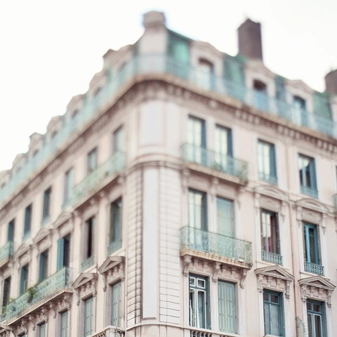 Parisian building - France travel fine art photograph - 8x8 or 8x10 or 8x12