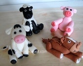 Edible Farm Animals cake Topper