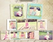 Doodles no.2 3x3 Accordion book templates for photographers
