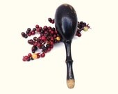 Antique Wooden Sock Darner Victorian Sewing Tool Antique Mending Tool  Black