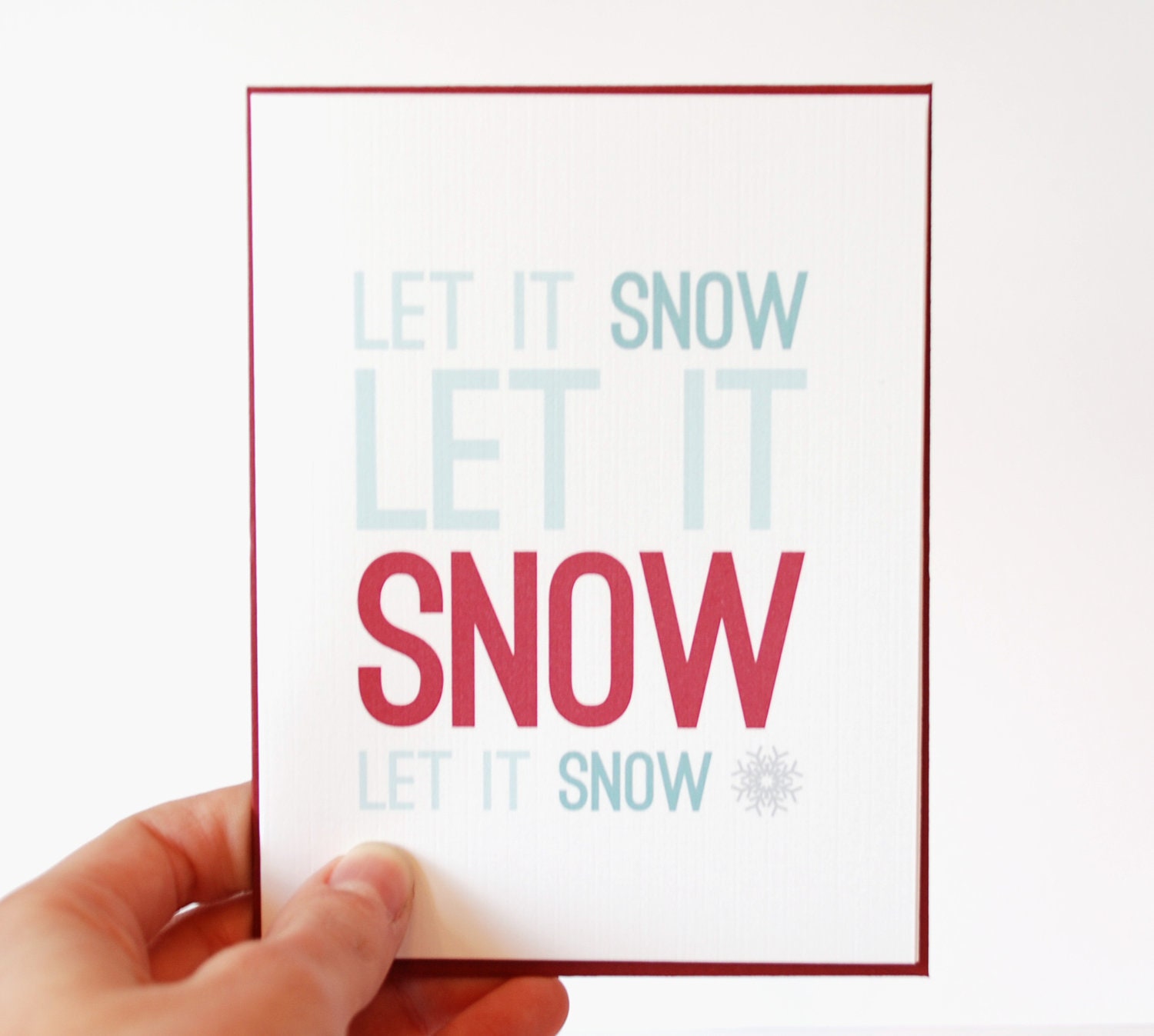 Holiday Card - Christmas Card - Let It Snow