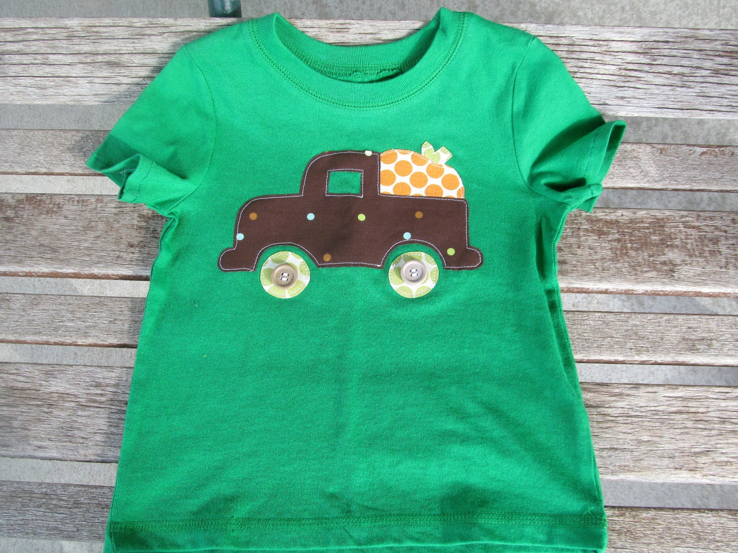 Applique Pumpkin in a Truck Fall Halloween Shirt - torilynn817