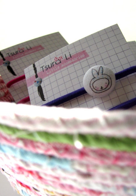 Girls buttons ponytail holders, Notebook