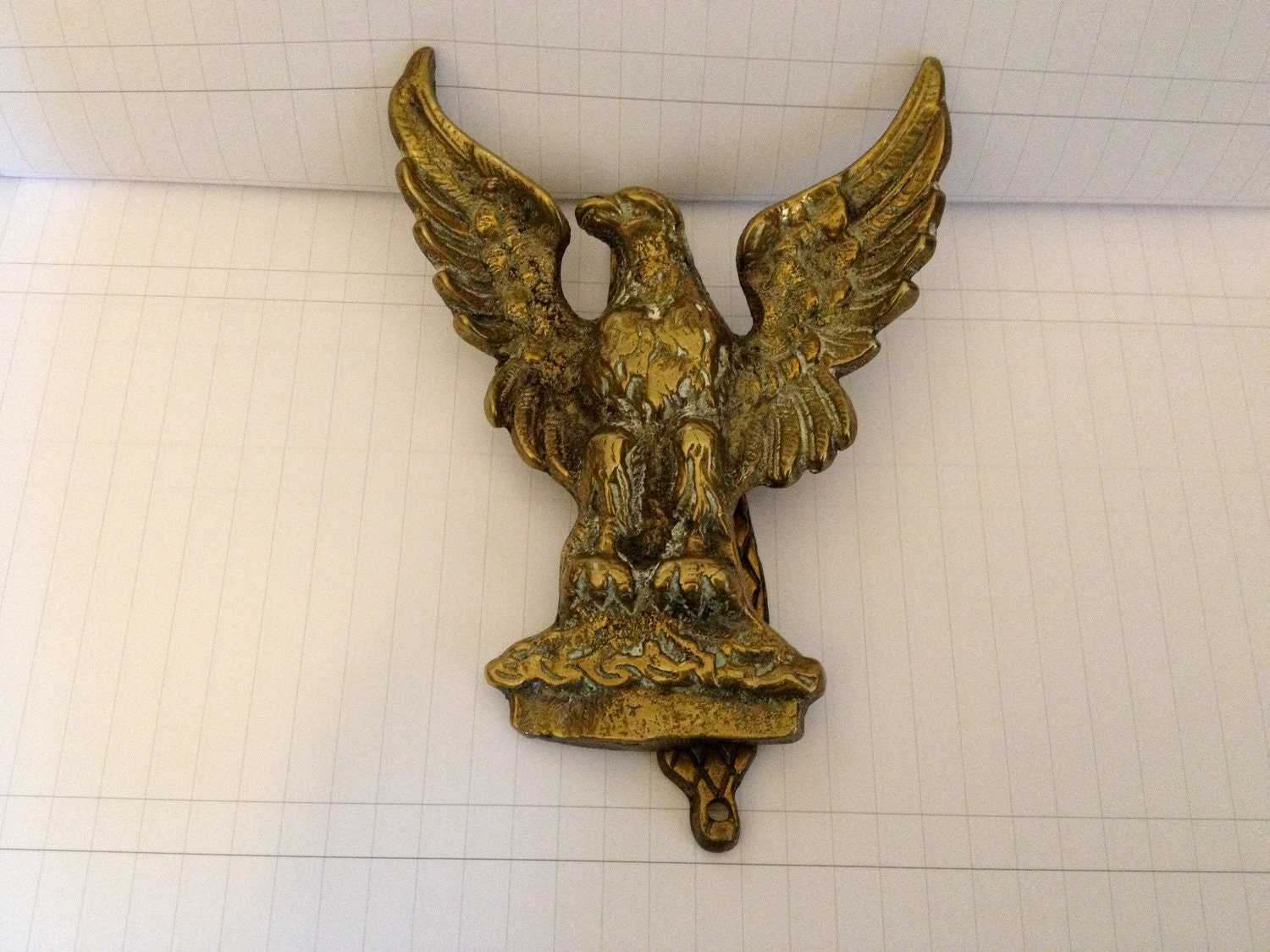 Large Antique Brass Eagle Doorknocker