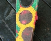Hand painted big beautiful Sunflower Boot Jack