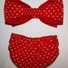 Red and White Dots Bow Bandeau Set