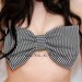 Black and White Stripe Bow Bandeau Set