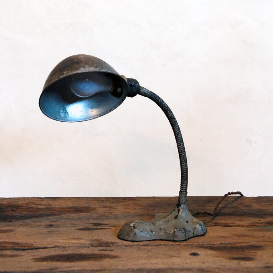 Vintage Industrial Lamp // Goose Neck