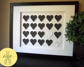 First Anniversary Personalized 3D Printed Paper Heart Art