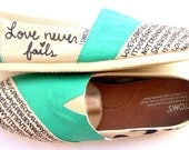 The Iris - Teal and Cream Custom TOMS