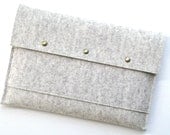 11"  Macbook Air //  wool felt laptop sleeve in N A T U R A L