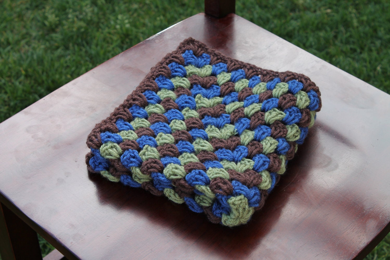 Crochet Mini Blanket Basket Stuffer Layering Newborn Photopgraphy Photo Prop granny square