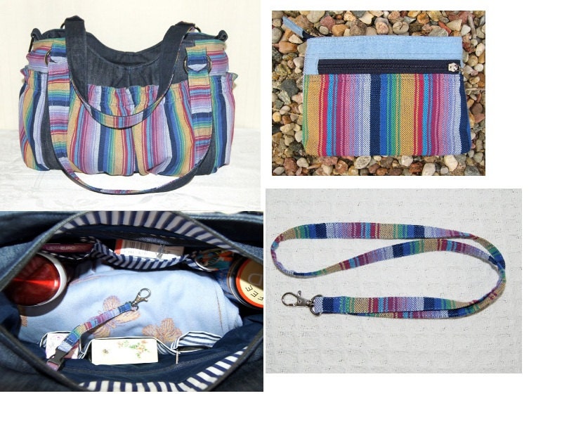 Set of 3 big Diaper Bag, Wallet pouch and lanyard from Inka