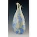 Flattened, Carved, Periwinkle Vase