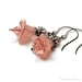 French Pink Floral Crystal Earrings