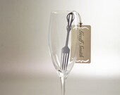50 Place Cards, Fork, Wine Glass Decor, Cutout, Scrapbook, Papercut by Mama Tita.