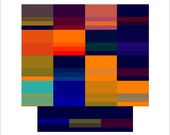 1985 Chicago Bears Abstract Infographic Art Print 12x12