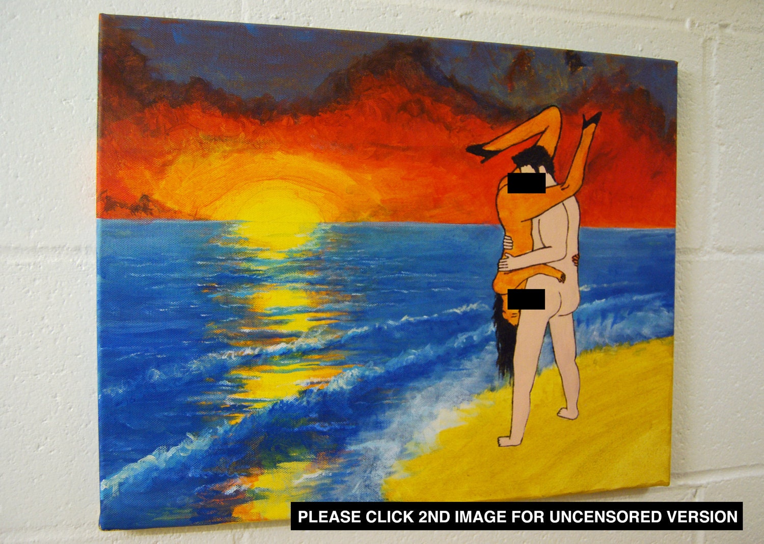 Porn Stars Love Each Other Very Much (2012) Acrylic Painting - Darren Cullen (Mature)