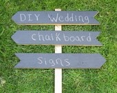 DIY Wood Wedding Signs, Chalkboard Wedding Sign Kit, Wedding Arrow Signs, With or Without a Base