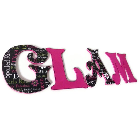 GLAM Girls Room Wall Letters