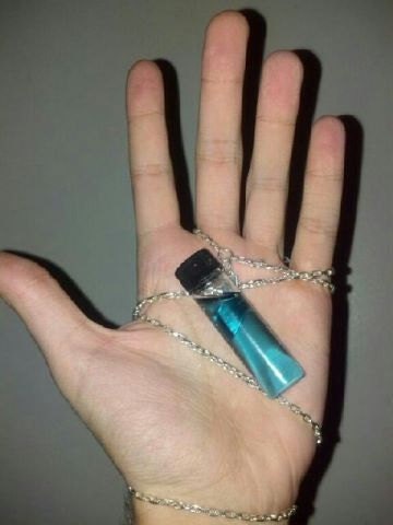Zydrate Anatomy Glass Vial Long Necklace