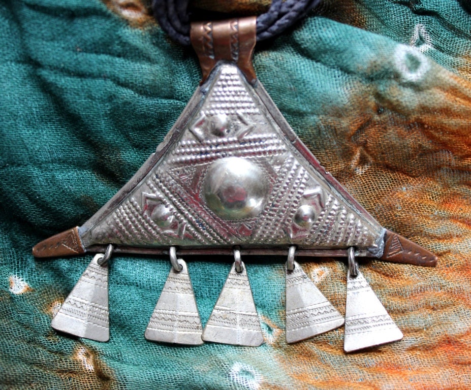 Tuareg Triangle AMULET with TIFINAGH signs