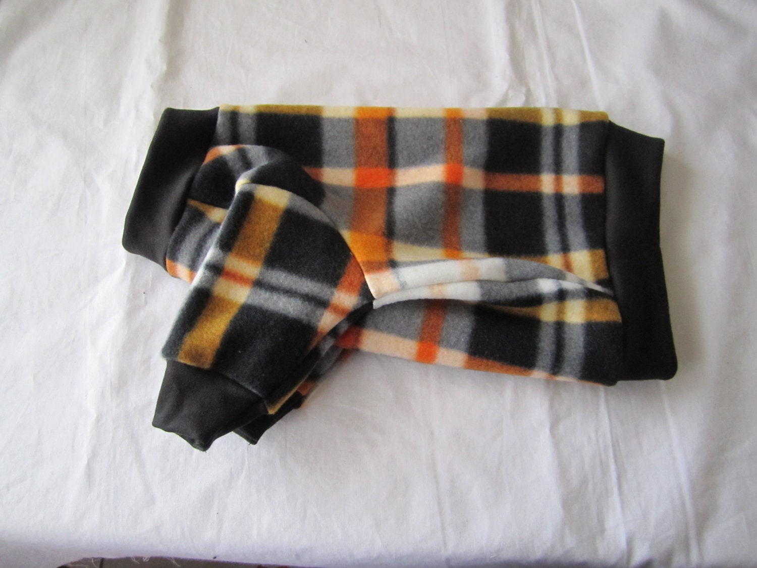 Dog  Sweatshirt  XS  Black Gray  yellow and orange   By Nina's Couture Closet Clearance sale