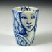 Reserved for jennibram Little blue and white shot glass, cup
