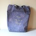 Magic Moment Maker, canvas star gazing summer tote, screen print inspirational quote, with interior pockets,