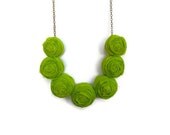 Rossette bib necklace rose flower jewelry party gifts and weddings spring accessory