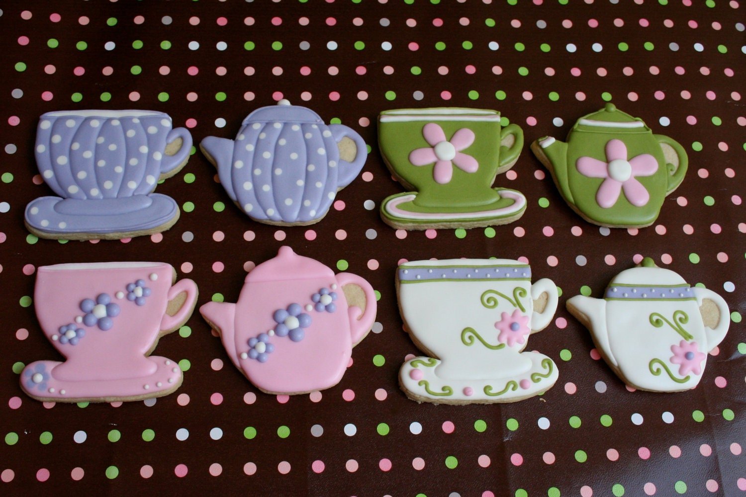 Tea Pot Tea Cup Tea Party 12 cookies