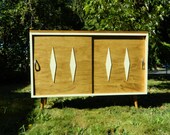 Mid Century Inspired Bookcase / Media Storage / DVD Cabinet 42"
