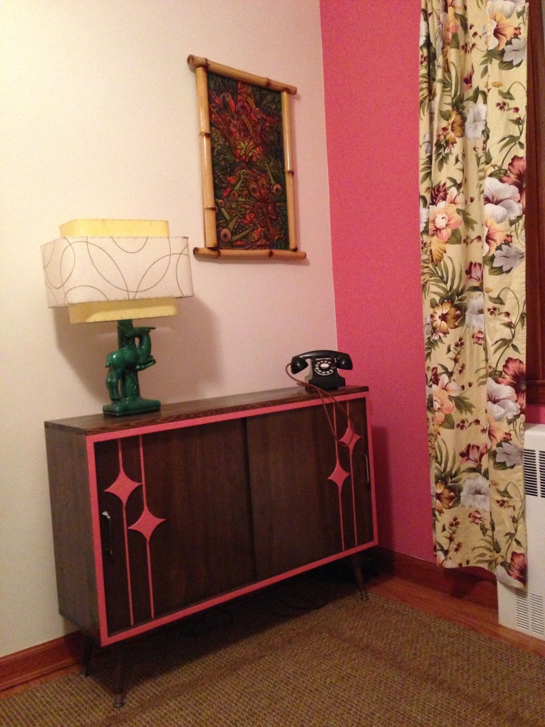 Mid Century Inspired Bookcase / Media Storage / DVD Cabinet 42"