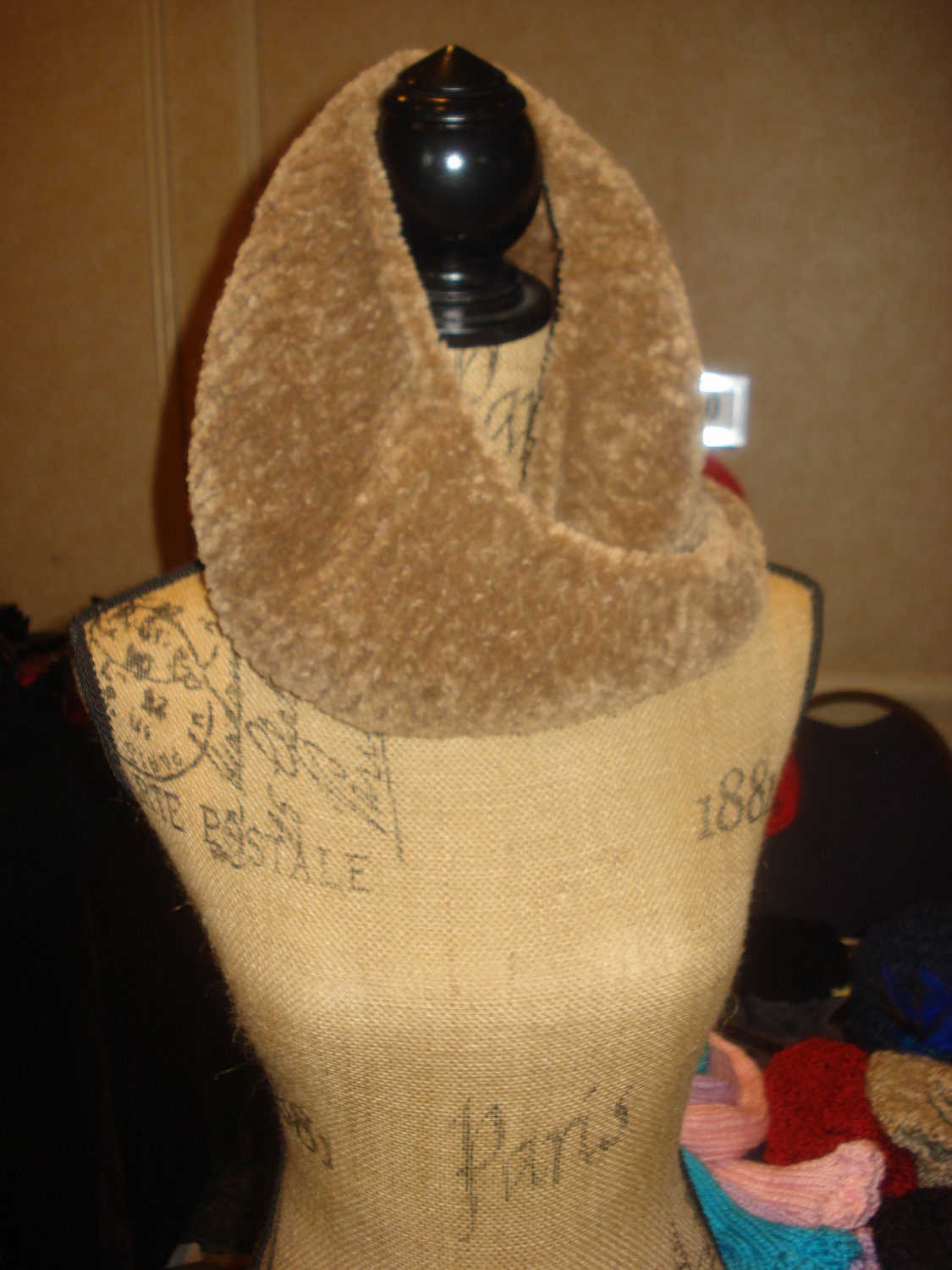 Faux Fur Knit Infinity Scarf