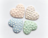 Heart gift brooch - Custom color ceramic heart brooch - polka dots - pink, purple, blue, green - pastel color Etsy UK Mother's day gift