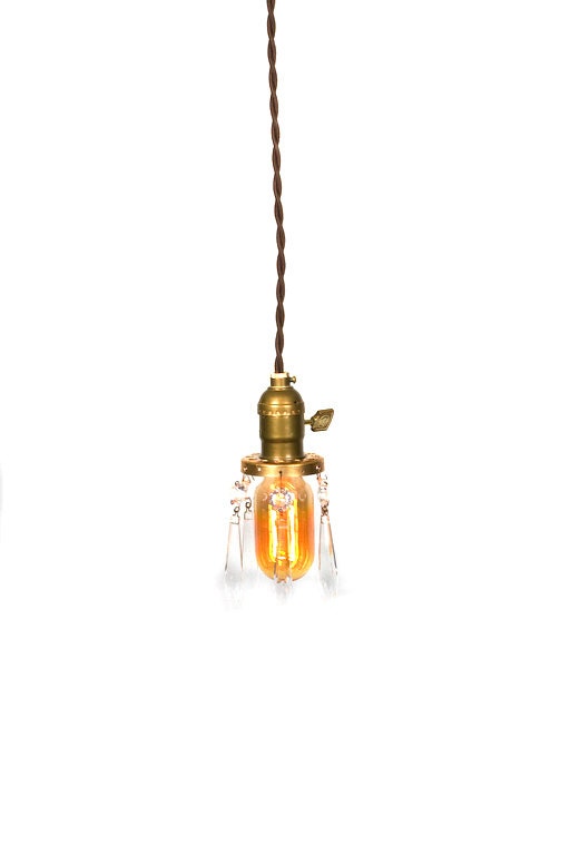 Simply Modern & Vintage Farmhouse Mini Crystal Shade Shabby Chic Pendant Light