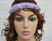 Headband Silky Soft Lilac Purple Yarn Headband