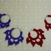 Beaded hoop crochet earrings loop earrings crochet earrings wedding earrings bridesmaid earrings 8.00 dollars each pair, Ready to Ship