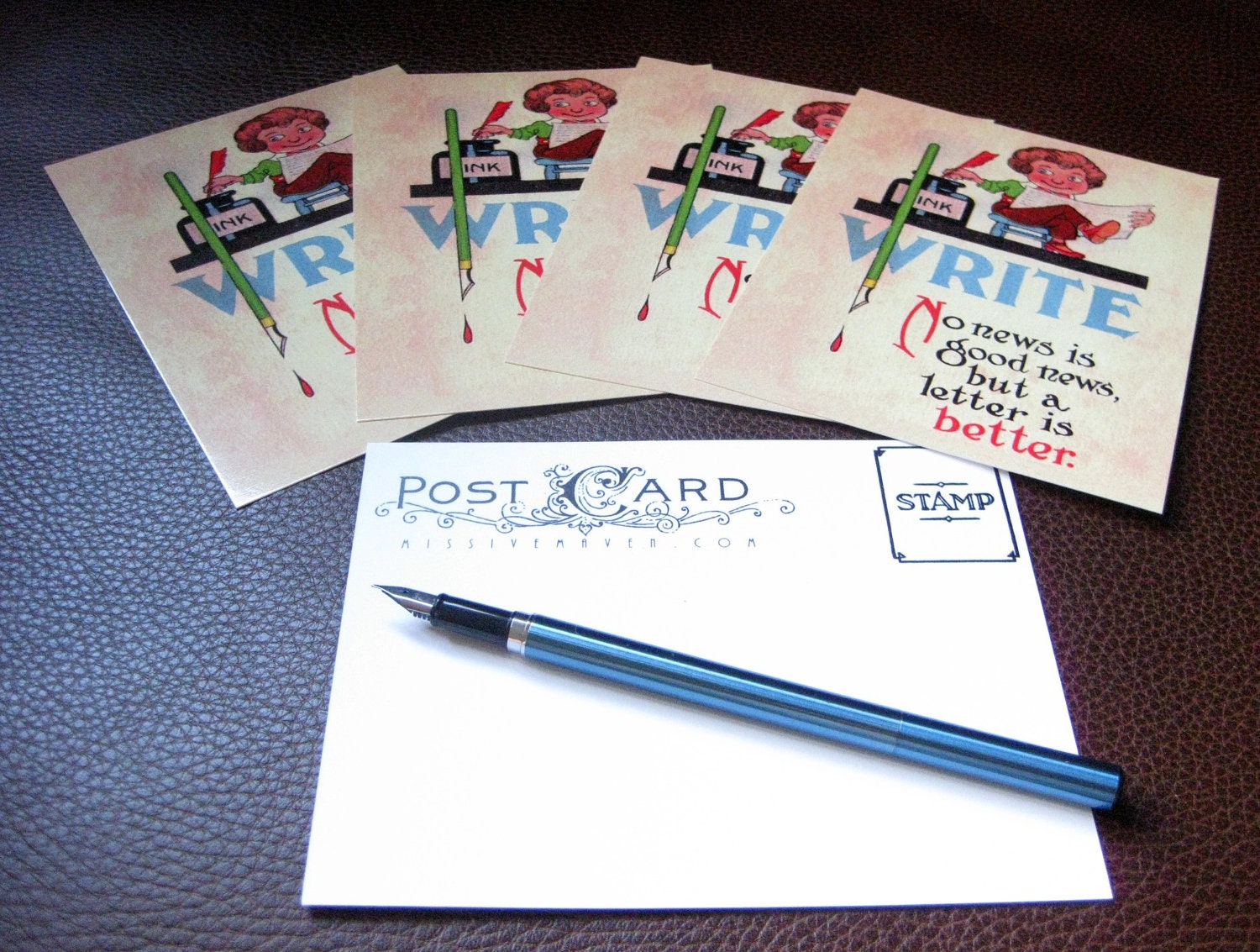 WRITE: A Letter is Better postcard set, pack of 5