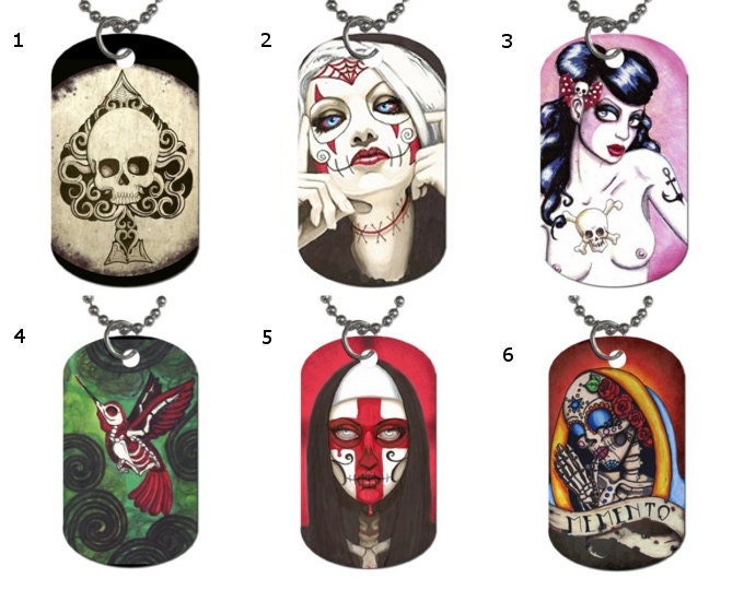 Art dogtags, by Shayne of the Dead