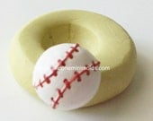 Baseball ball mold 696 - silicone  mold, craft mold, porcelain mold, jewelry mold, food mold, pop up mold, clays mold, flexible mold